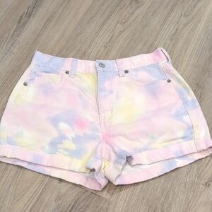 American Eagle Outfitters Pastel Tie-Dye Mom Shorts Size 4